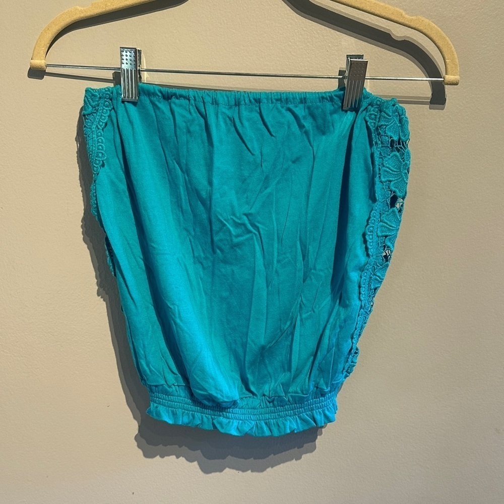 🌸O'Neill Teal Tube Top with Lace Detail